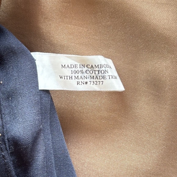 Chaps Ralph Lauren Preppy Nautical Stripe Crossbody Bag Navy Cream & Brown Trim - Picture 9 of 13